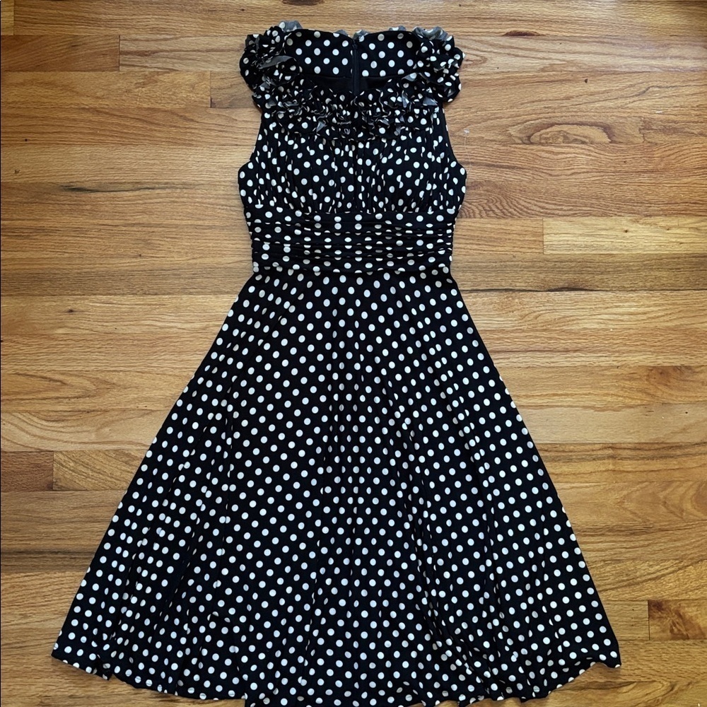 Jessica Howard Polka Dot Midi Dress Women’s Sz 4p Retro Rockabilly y2k Skater
